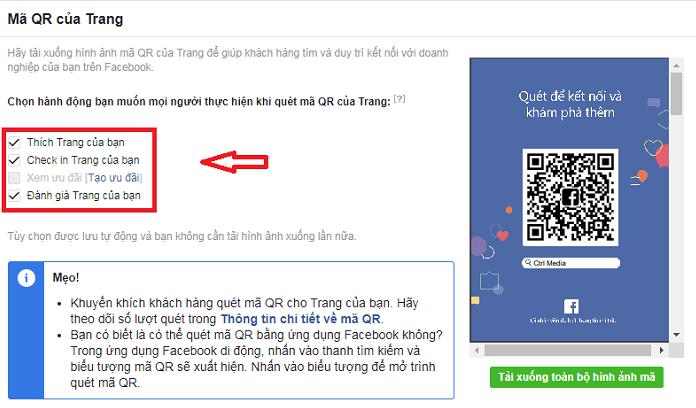 hướng dẫn tạo mã QR của Facebook 3