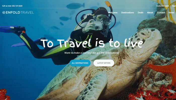 website du lịch enfold