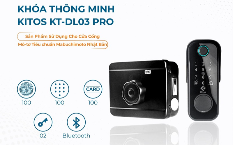 Khóa điện tử cửa sắt Kitos KT-DL03 PRO