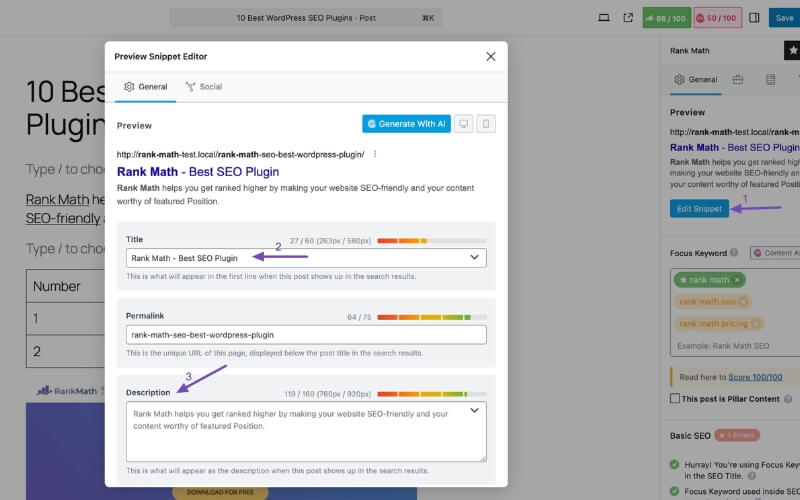 Tối ưu title và meta description